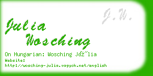 julia wosching business card